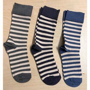 Men's 3Pair Striped Crew Socks